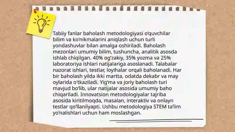 TIMSS tadqiqotining tabiiy fanlar baholash qamrov doirasi, mazmun va mohiyati 4
