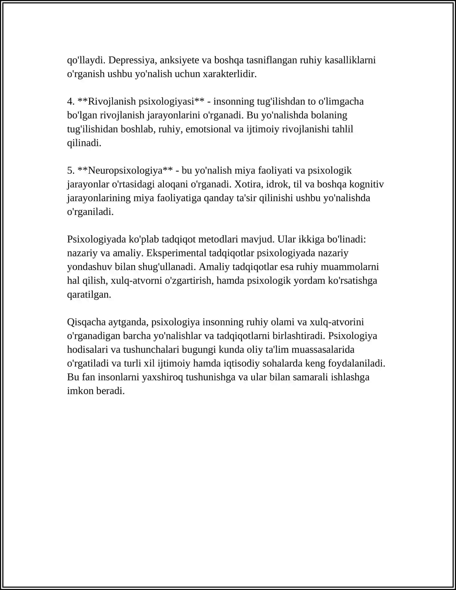 PSIXOLOGIYA FANINING MAQSADI VA VAZIFALARI 4
