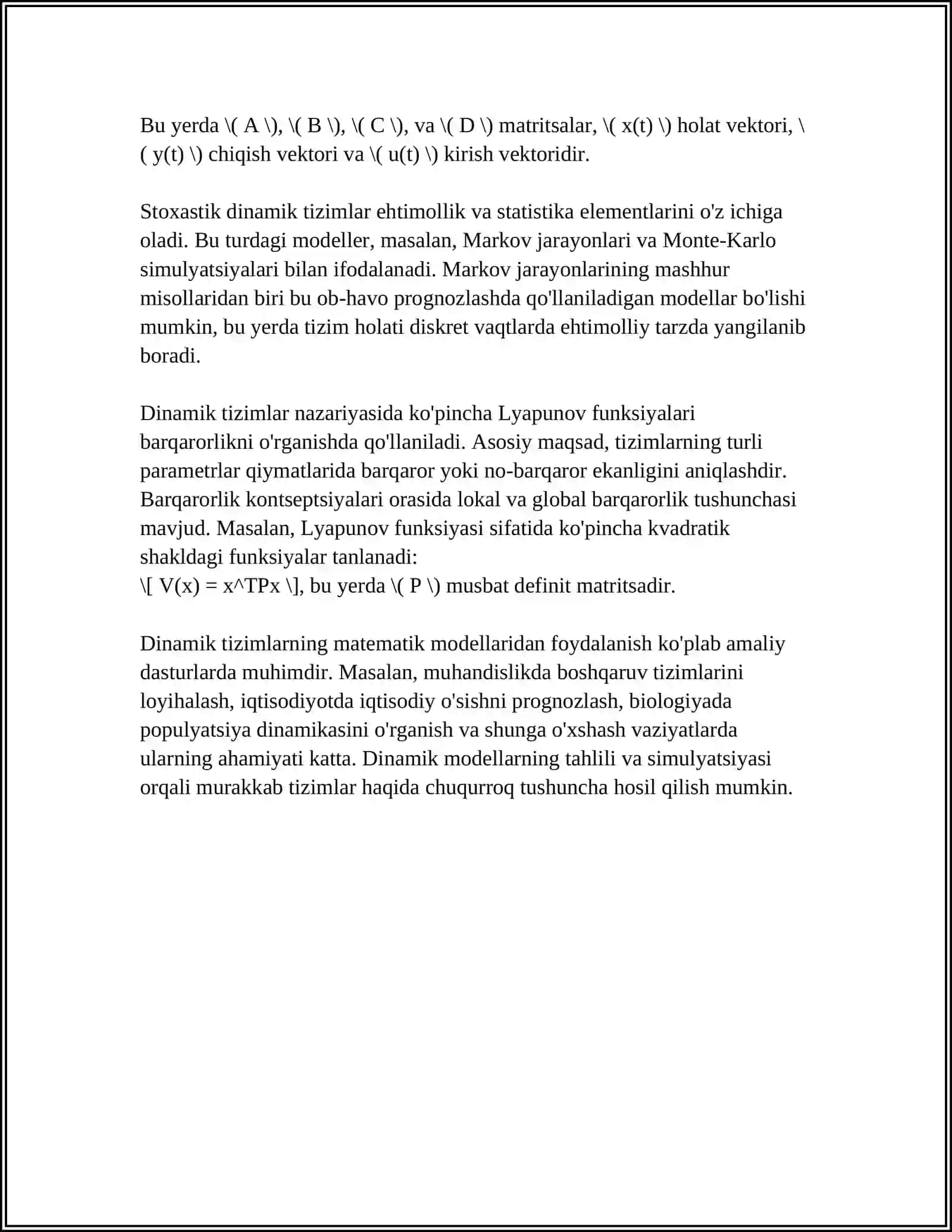 FIZIKADA DINAMIK VA STATIK JARAYONLARNI MODELLASHTIRISH 4