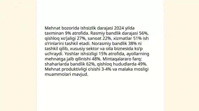 Aholi bandligini ta’minlash siyosati 4