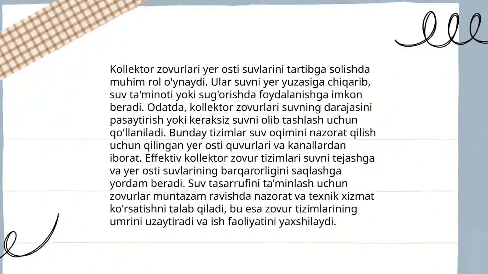 Sugʻoriladigan yerlarda kollektor zovurlaridan foydalanish 4