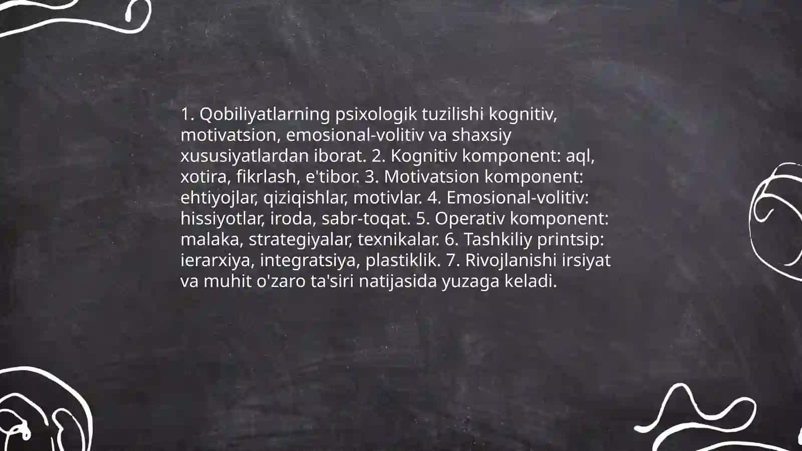 Layoqat va qobilyat. Qobiliyatlar tuzilishi va turlari 4