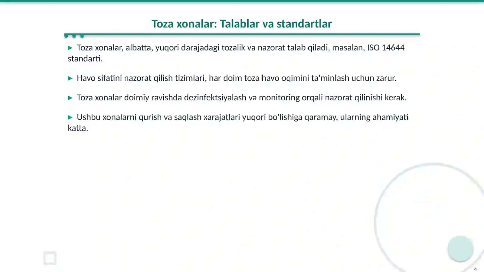 Kimyo-farmatsevtika korxonalarida gigiyenik talablar 4