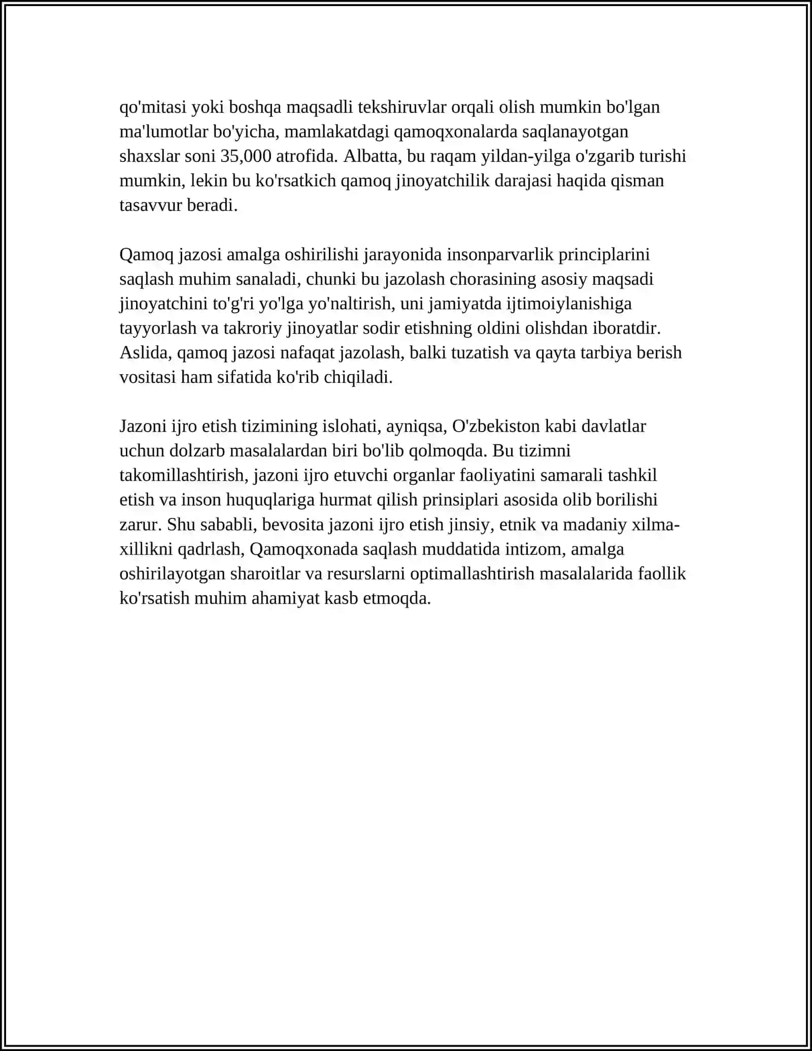 OʻZBEKISTON RESPUBLIKASI JINOYAT KODEKSI TARKIBIDAGI JAZO TIZIMI 4