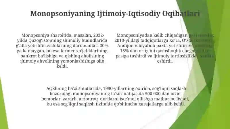 Monopsoniya sharoitida narxning shakllanishi 4