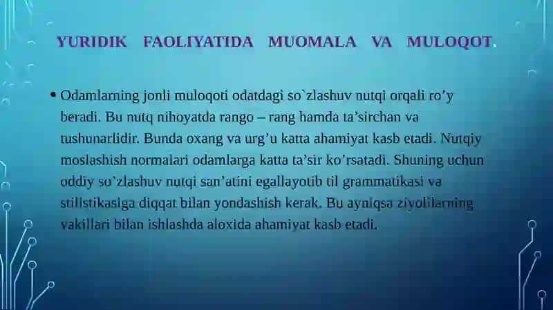 Yuristning kasbiy faoliyatida muloqot 4