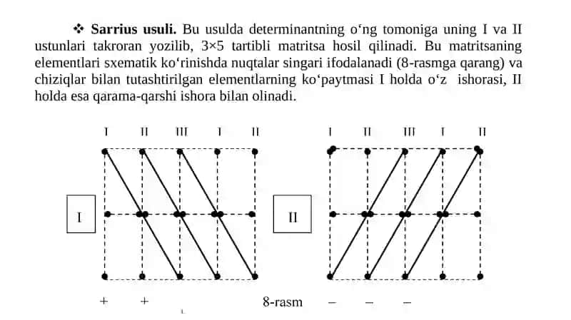 DETERMINANTLAR VA ULARNING XOSSALARI 4