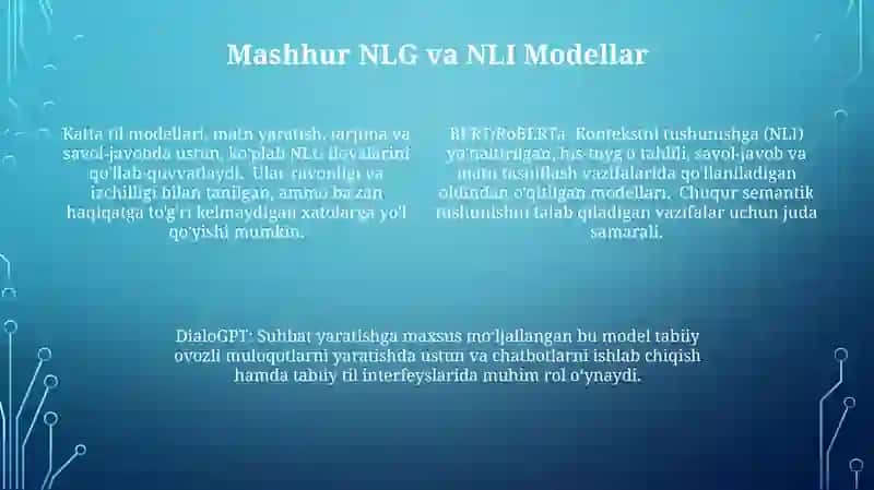 Tabiiy til interfeysi va generatsiyasi 4