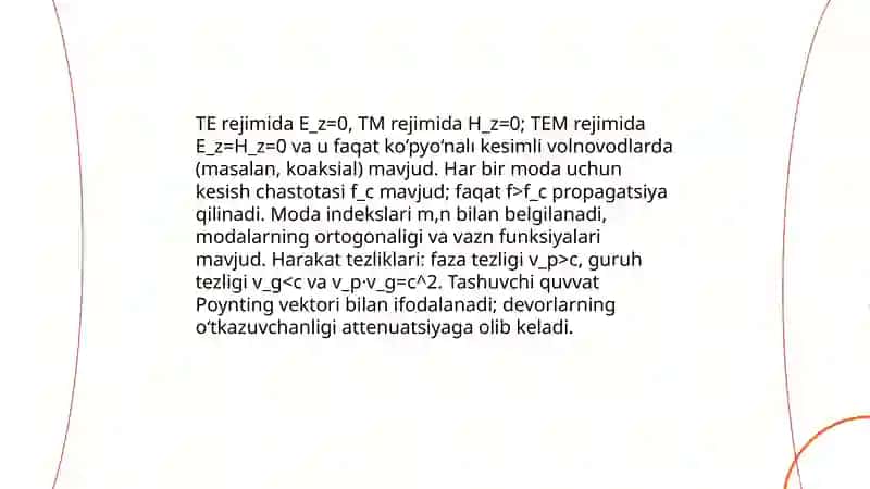 To'lqin o'tkazgichlar (volnovodlar) 4