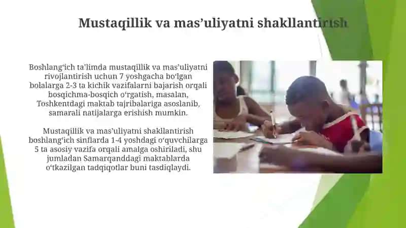 Boshlang'ich sinflarda mehnat tarbiyasining vazifalari 4