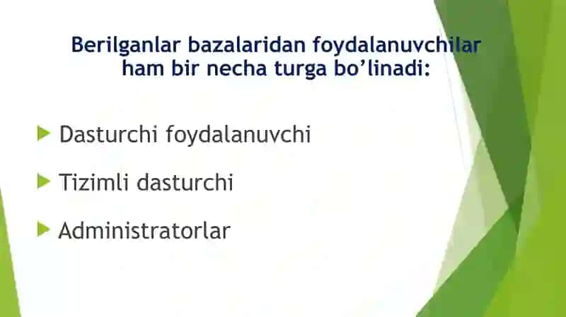 Berilganlar bazasini boshqarish tizimlari.pptx 4