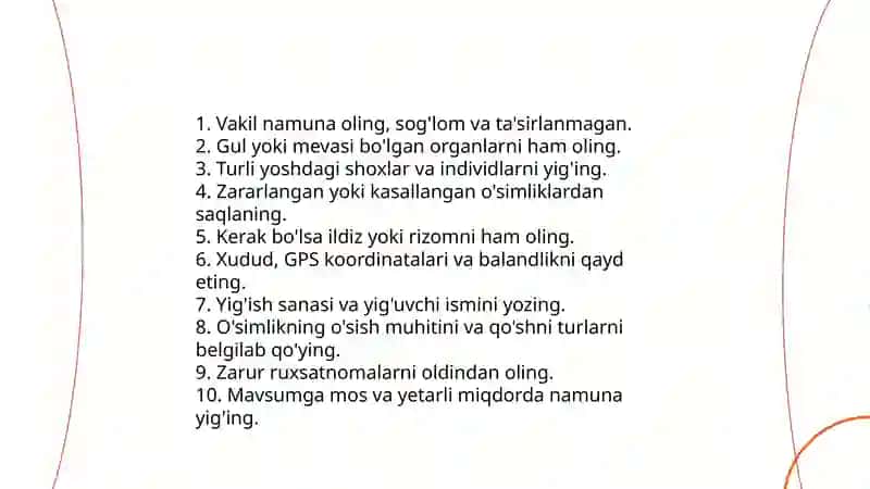 Gerbariy tayyorlash va tayyorlash usullari haqida ma'lumot berish 4