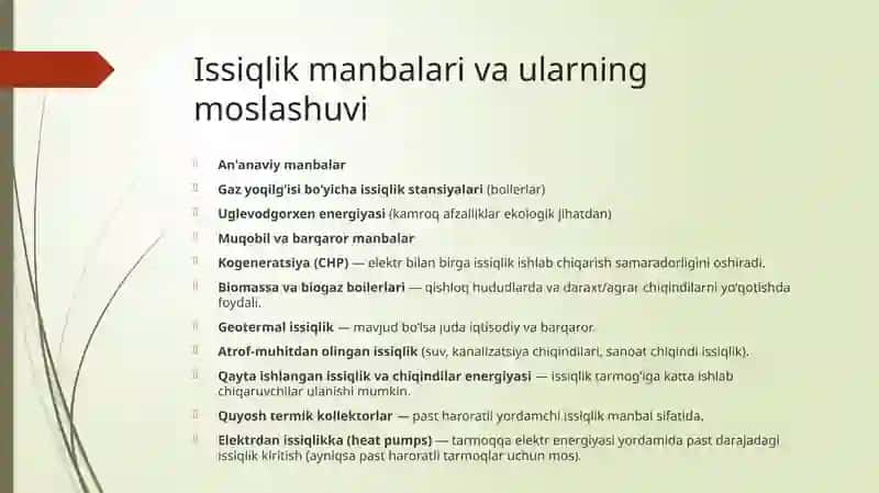 Markazlashgan issiqlik ta'minoti tizimining qo'llanish soxasi 4