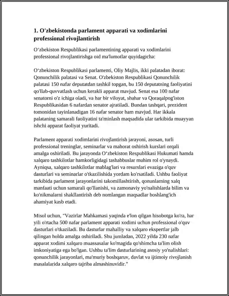 O'ZBEKISTONDA PROFFESIONAL PARLAMENT SOHASIDAGI ISLOHATLAR 4