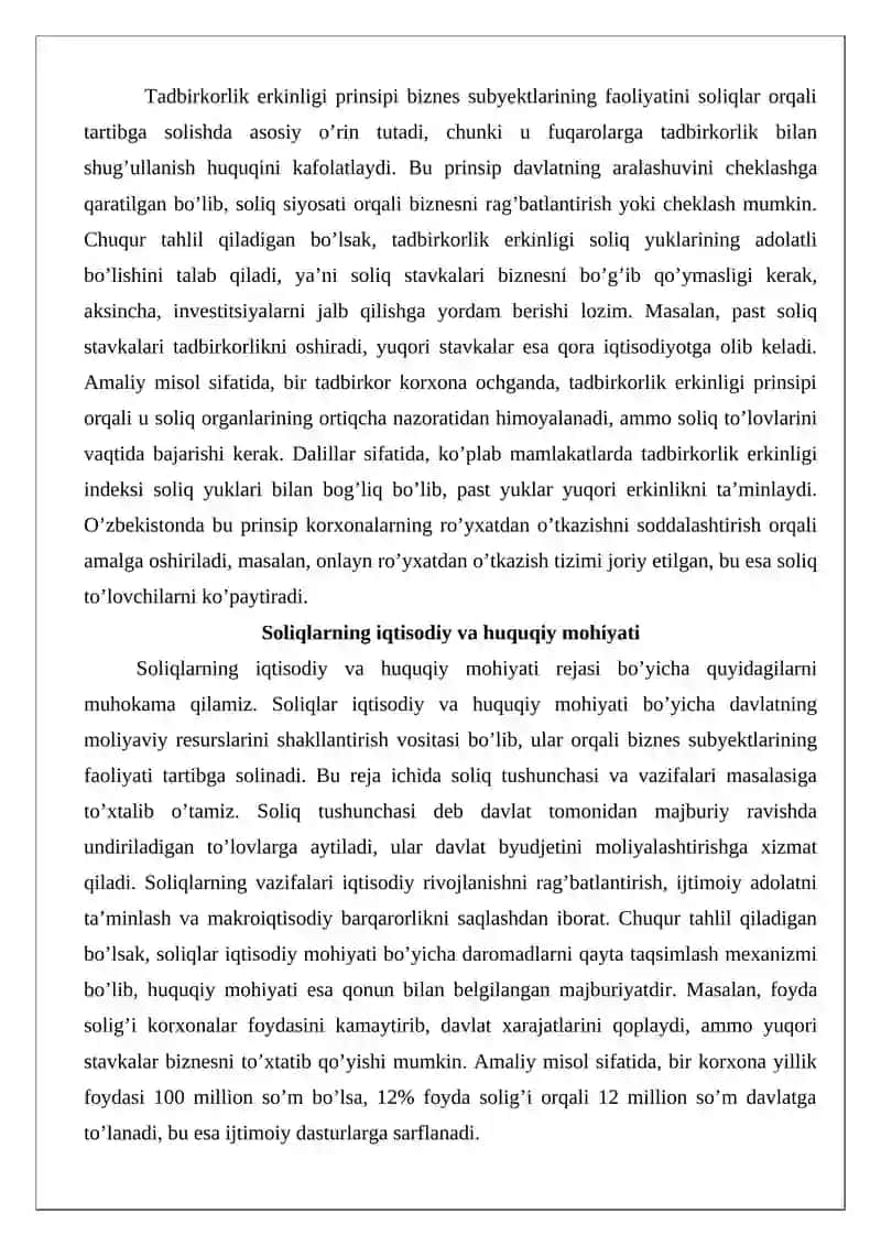 Soliqlar biznes subyektlari faoliyatiga ta'sir qiladi 4