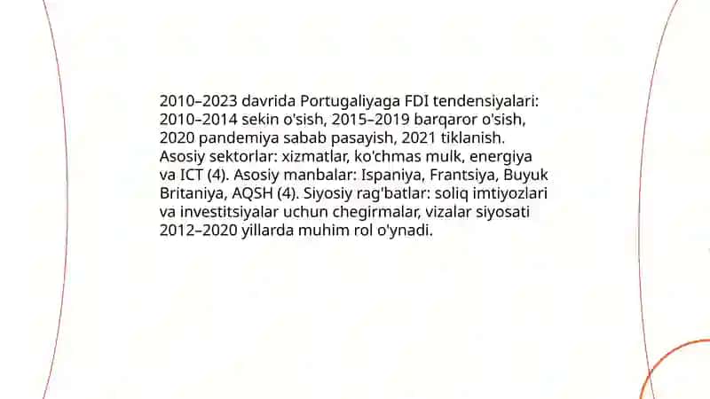 Portugaliya davlatni investitsiya salohiyati 4