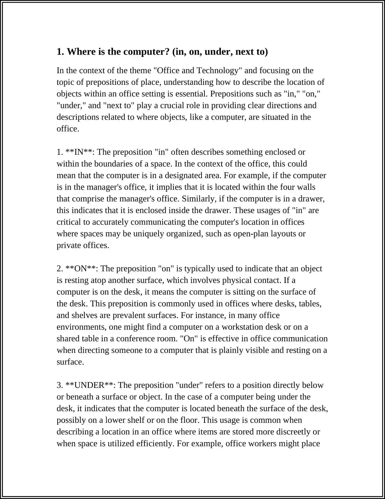 Theme: OFFICE AND TECHNOLOGY 4