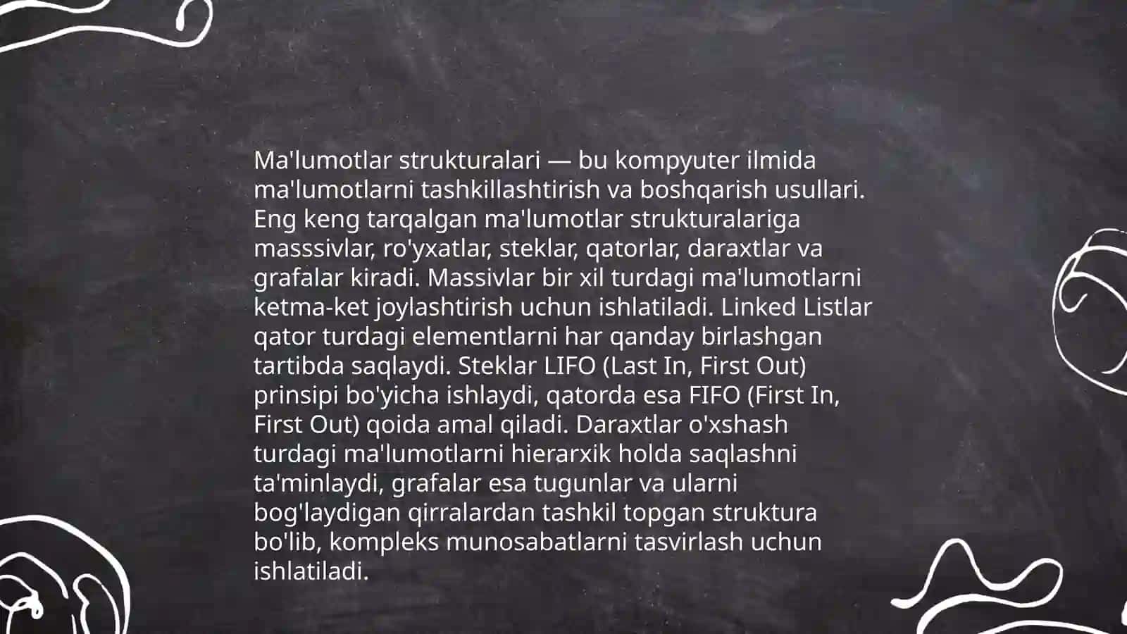 Ma'lumotlar va Ifodalar 4