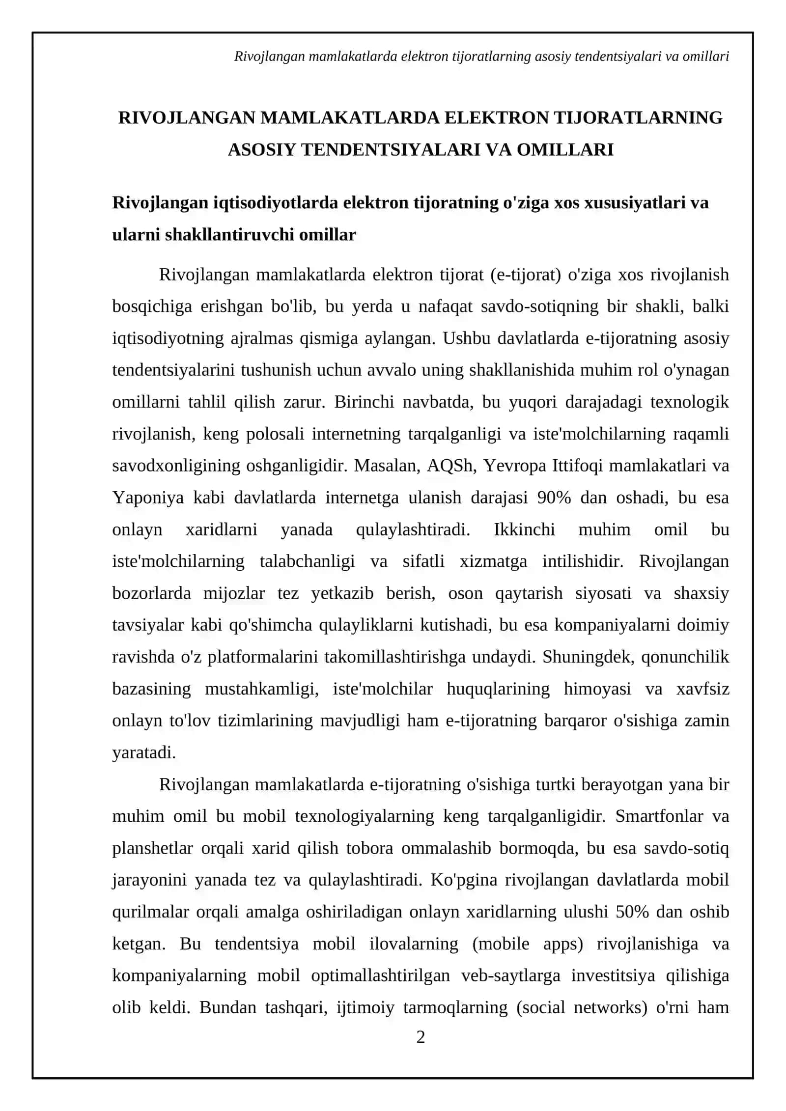 Rivojlangan mamlakatlarda elektron biznesning holati tahlili 4