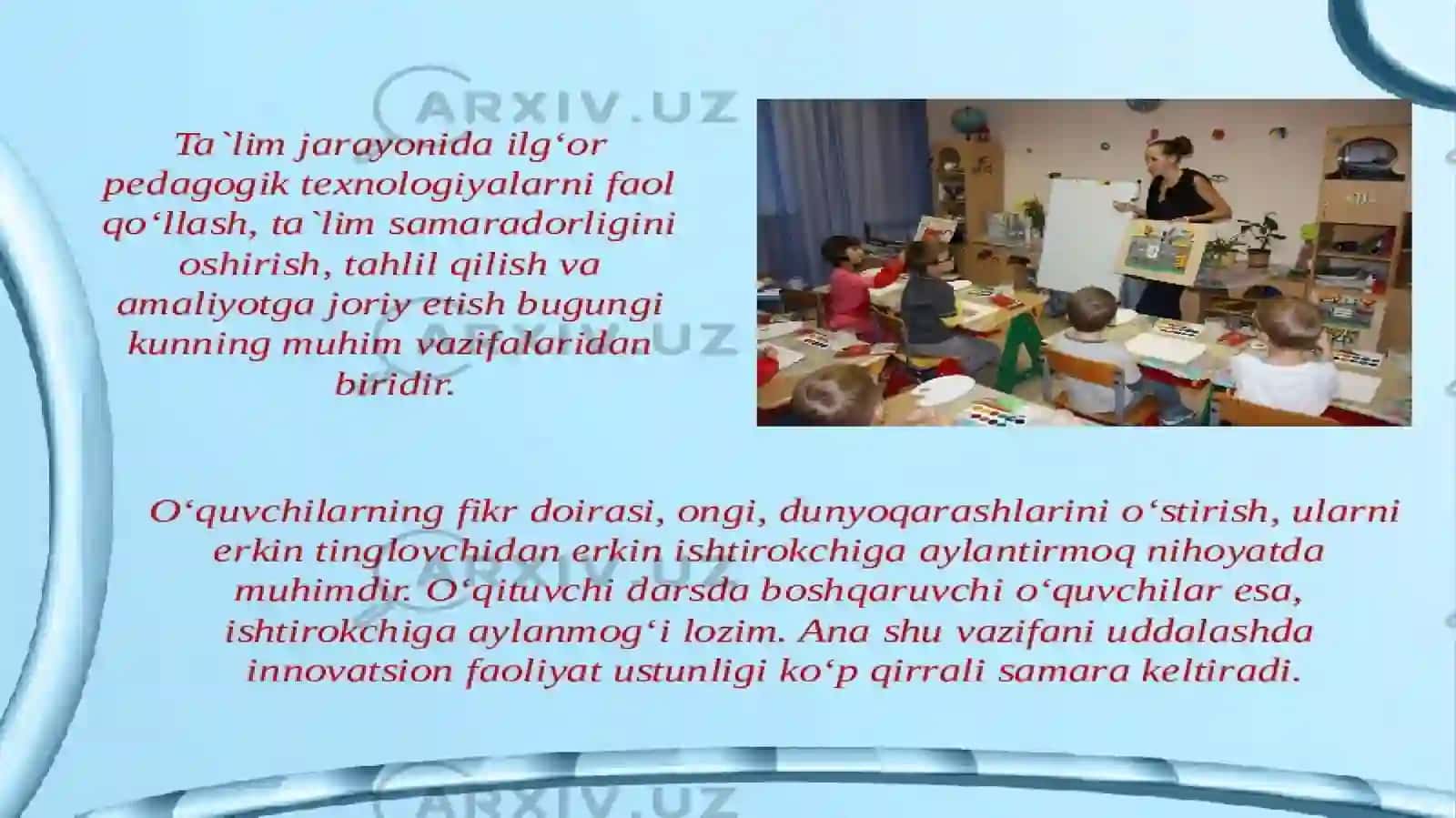 Boshlang`ich ta`limda innovatsiya mazmuni 4