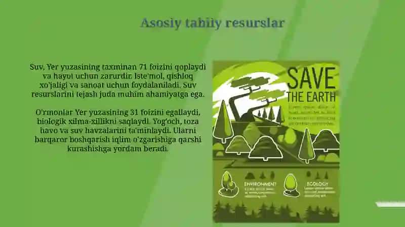 Tabiiy resurslarni tejash 4