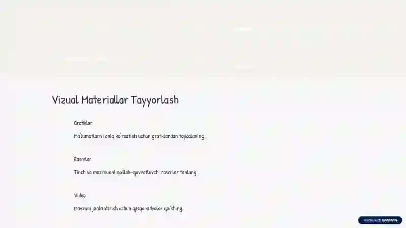 Taqdimot Yaratish Rejasi 4