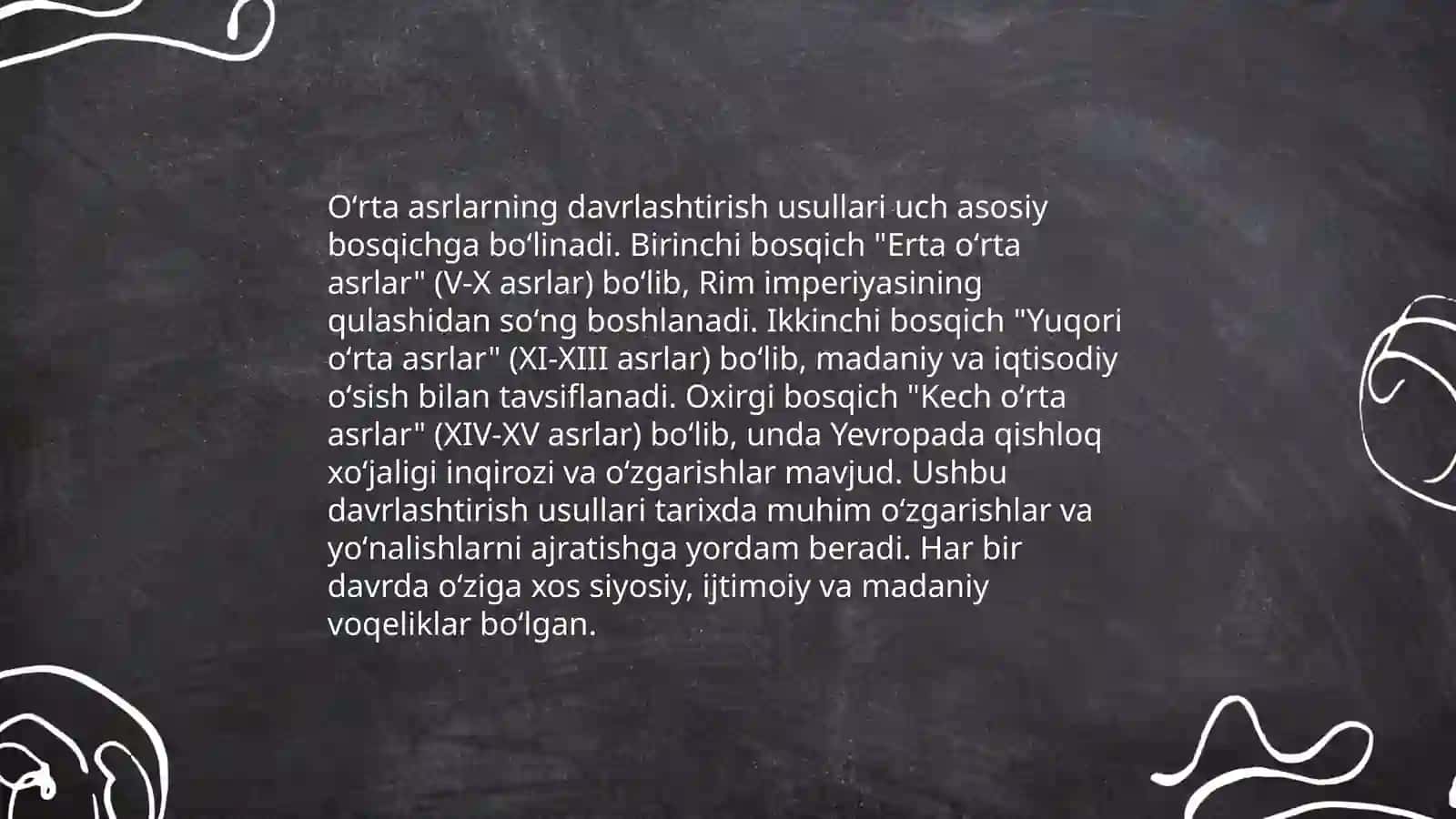 Oʻrta asrlarni davrlashtirish 4