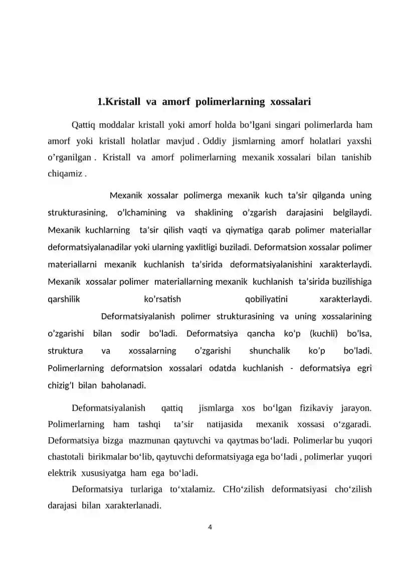 OQIM VA POLIMERLARNING   STRUKTURAVIY VA FAZAVIY ALMASHISHLARI. 4