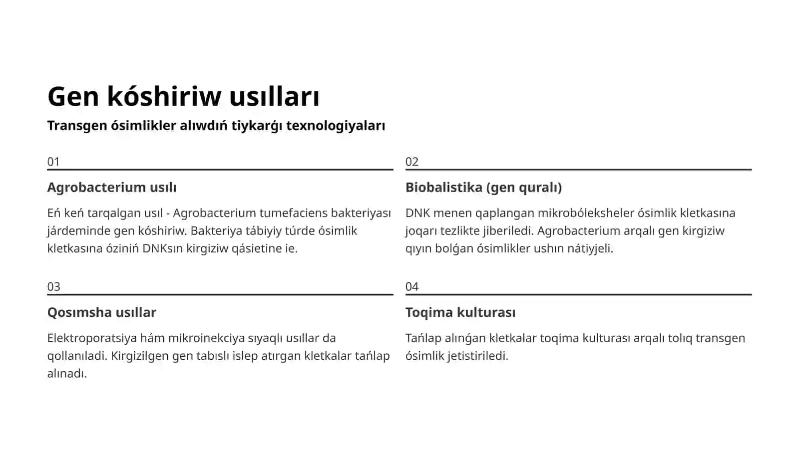 Transgen ósimlikler 4