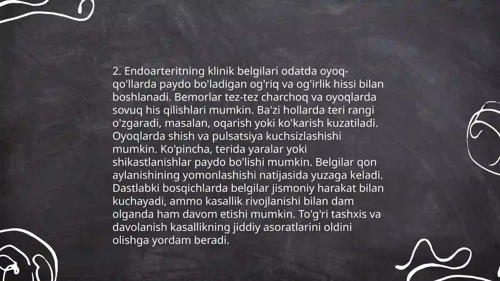 Endoarterit xastaligini davolashda rekonstruktiv operatsiyalar 4