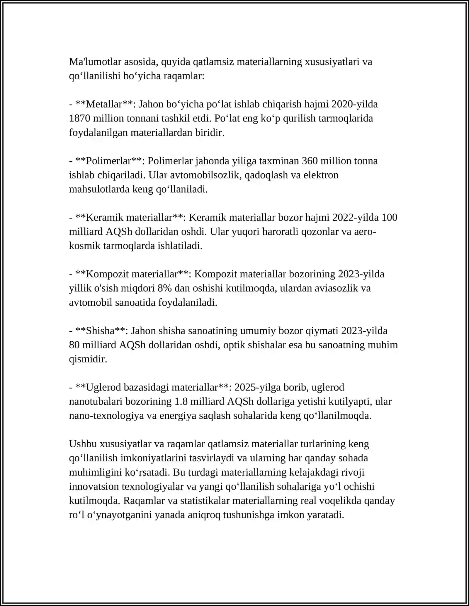 YO'L TO'SHAMASI DEFORMATSIYALANISHIGA QATLAMLAR MATERIALI TUZILISHINING TA'SIRI 4