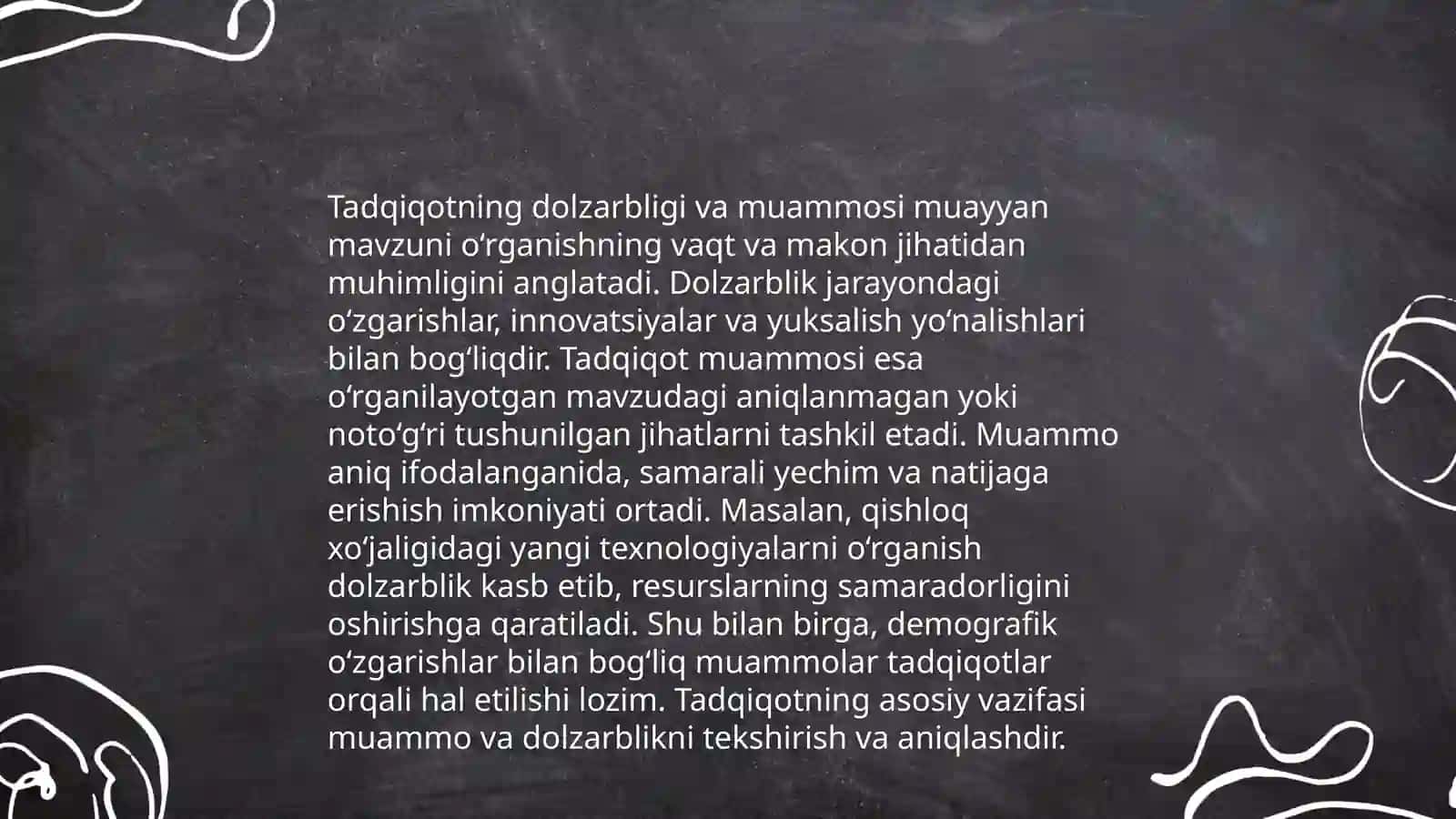 Tadqiqot loyihasining mazmuni va ahamiyati 4