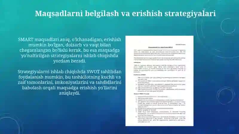 Menejerning maqsad va vazifalari 4