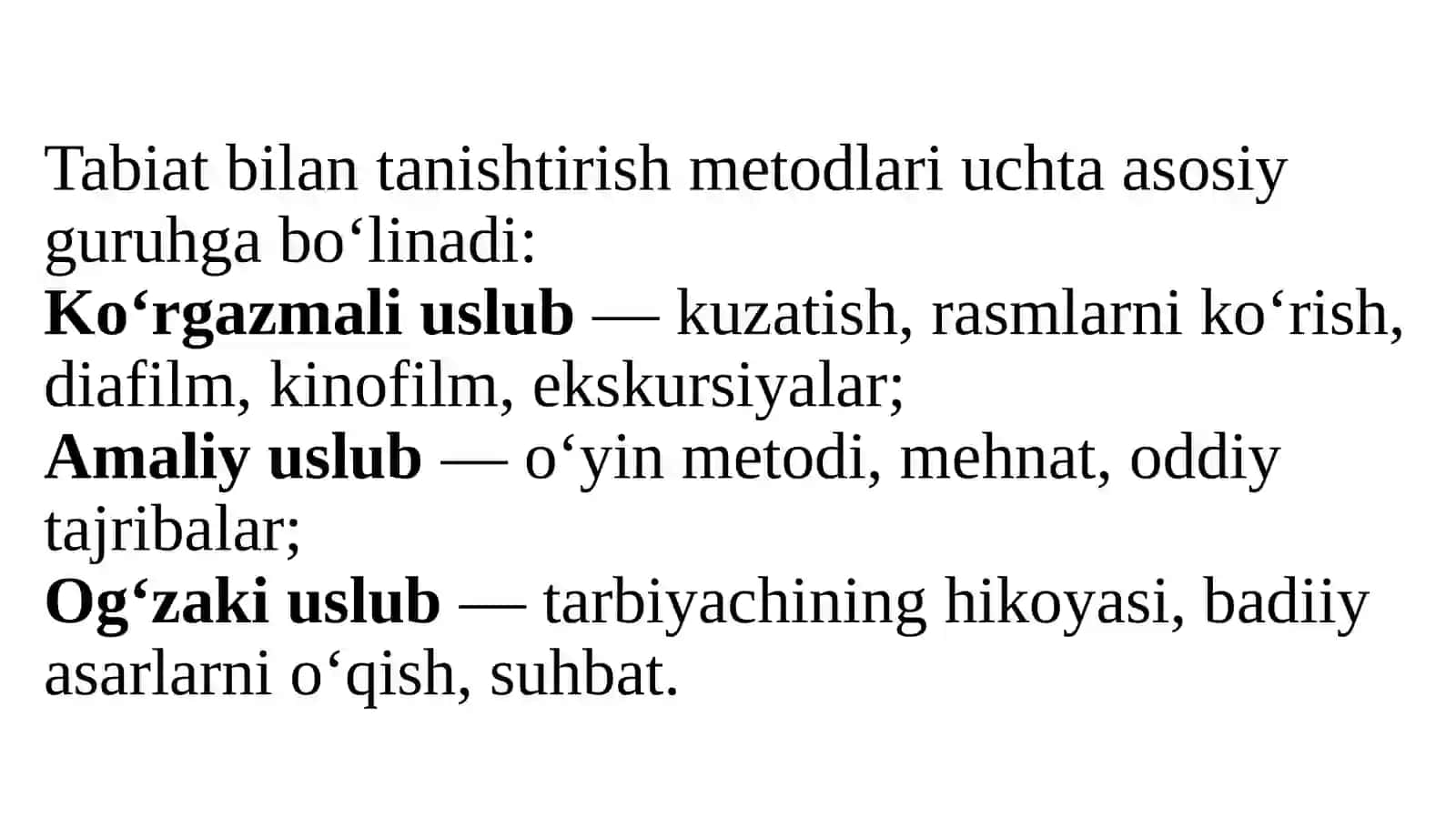 MAKTABGACHA YOSHDAGI BOLALARNI TABIAT BILAN TANISHTIRISH METOD VA VOSITALARI 4