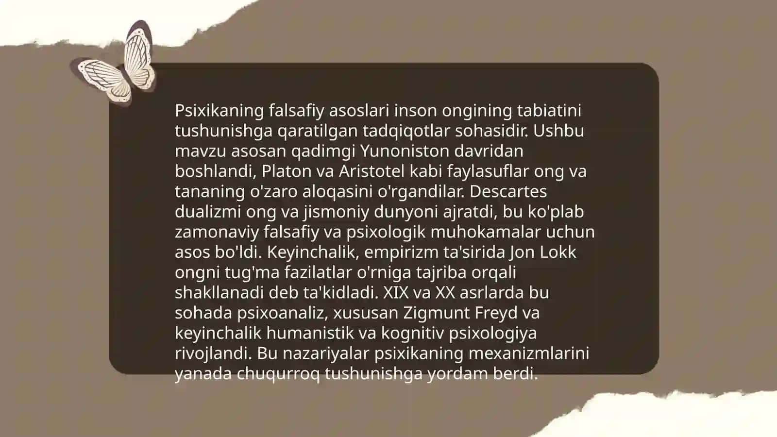Psixikaning paydo bo'lishi va rivojlanish muammosi 4
