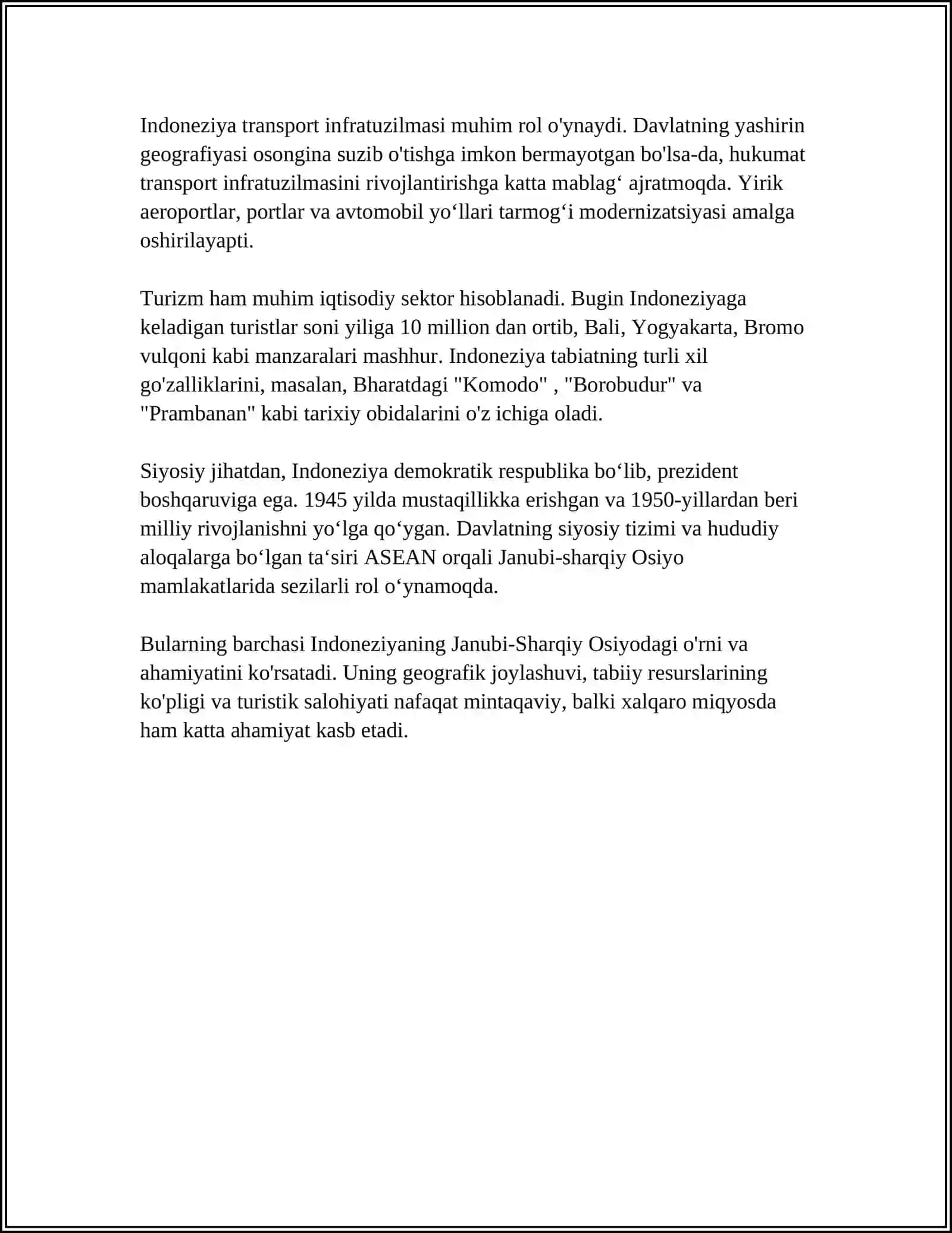 INDANAZYA GEOGRAFIK O'RNI 4