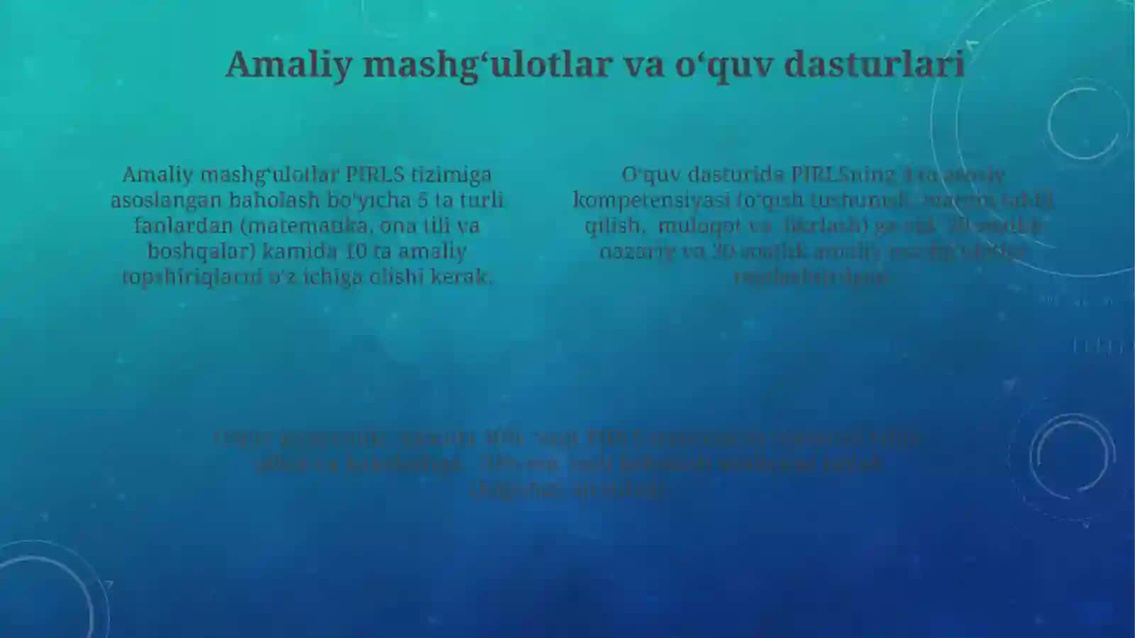 PIRLS Tizimi asosidagi Baholash bo'yicha Boshlang'ich Maktab O'qituvchilarini Tayyorlashning Zamonaviy Yondashuvlari 4