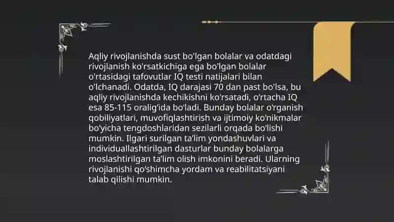 Aqliy rivojlanishda sustlikning turlari 4