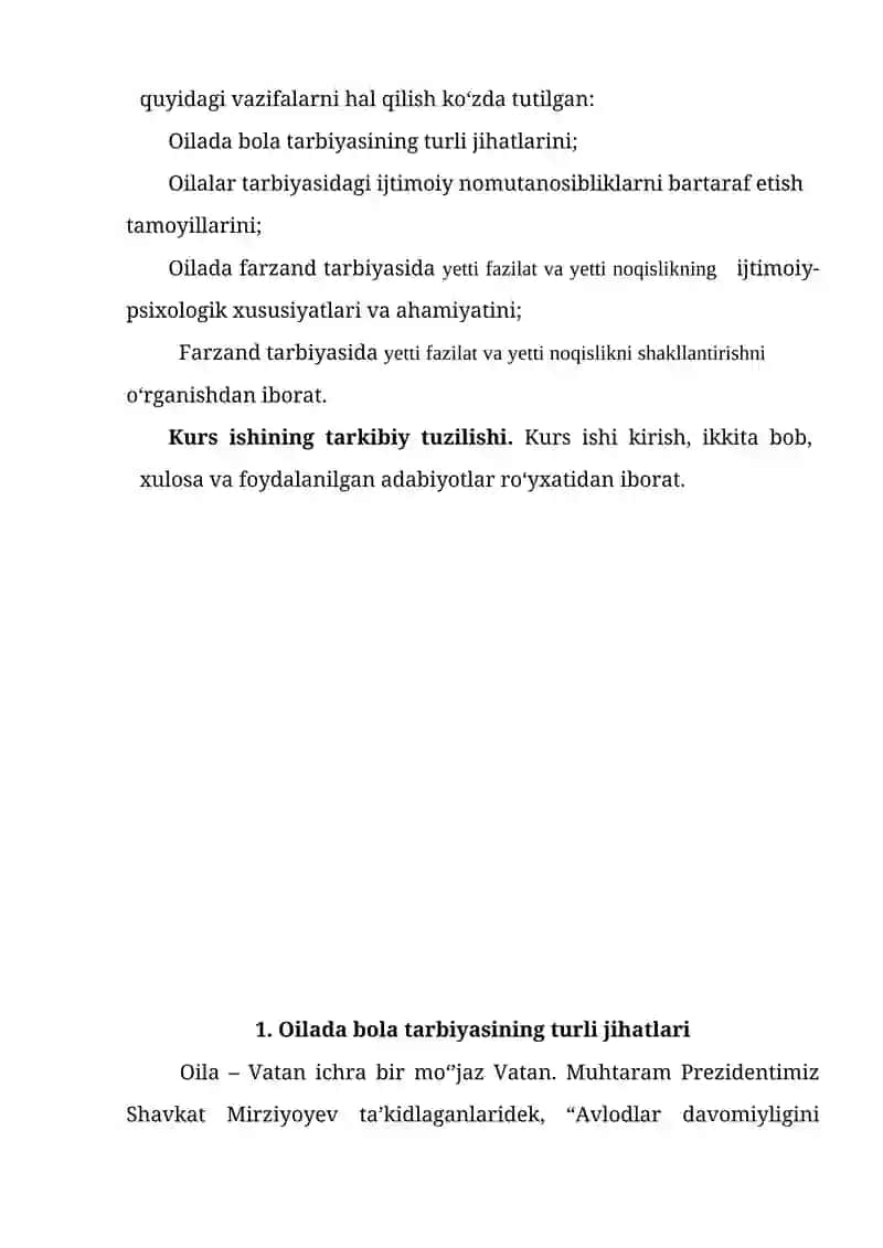 Oilada farzand tarbiyasida yetti fazilat va yetti noqislik 4