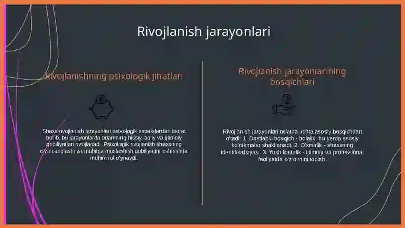 Shaxsning rivojlanishi, tarbiyasi va ijtimoiylashuvi 4