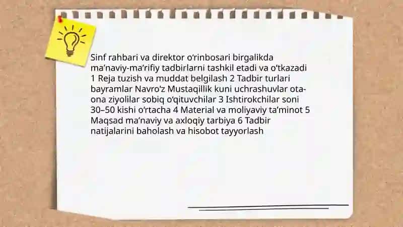 Sinf Rahbari va maʼnaviy-maʼrifiy ishlar boʻyicha direktor oʻrinbosari 4