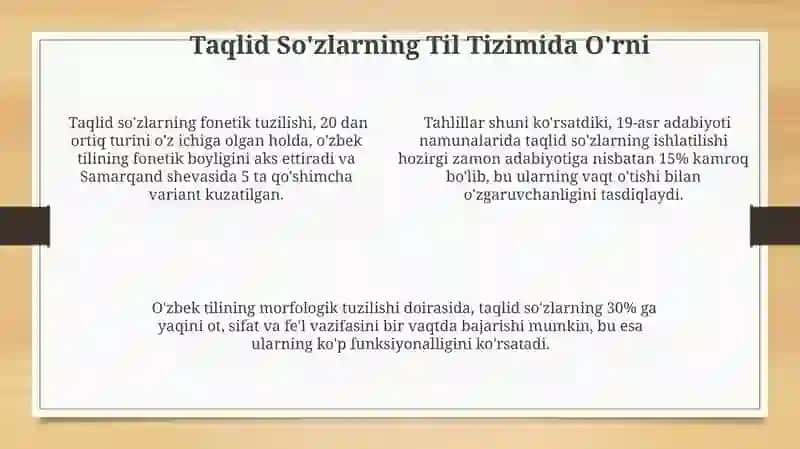 Taqlid soʻzlarga oid tadqiqotlar tahlili 4