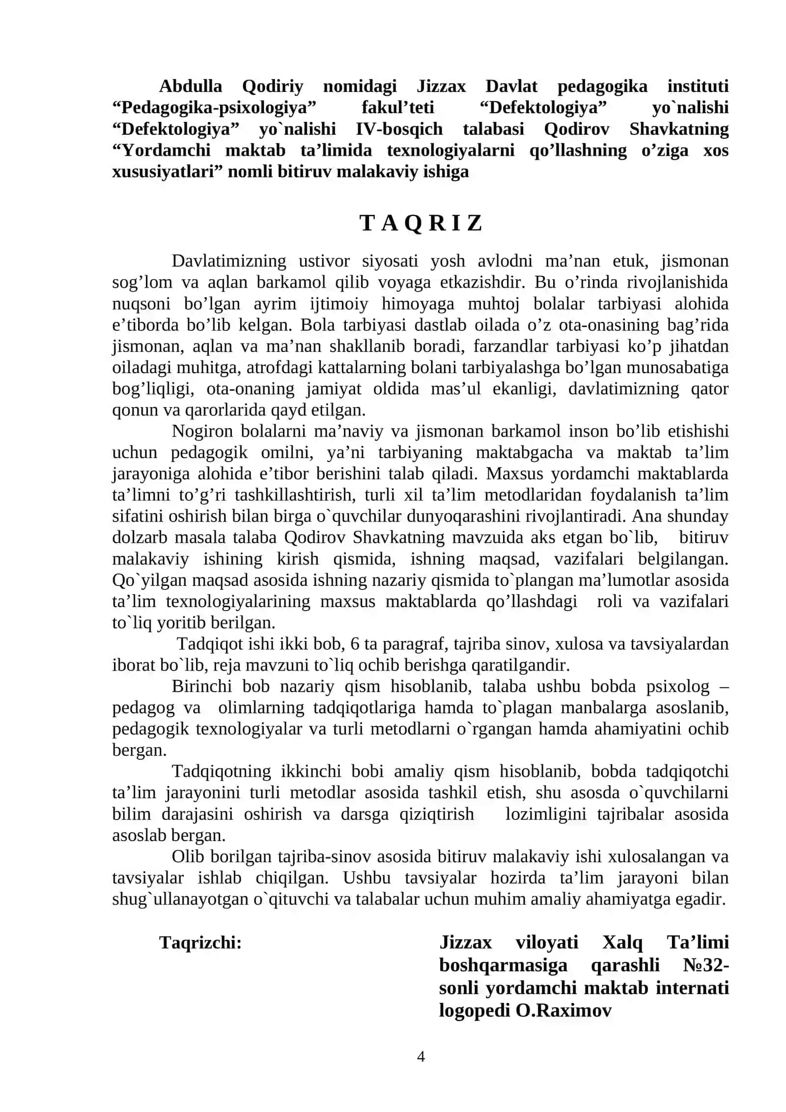 BITIRUV MALAKAVIY ISHI 4