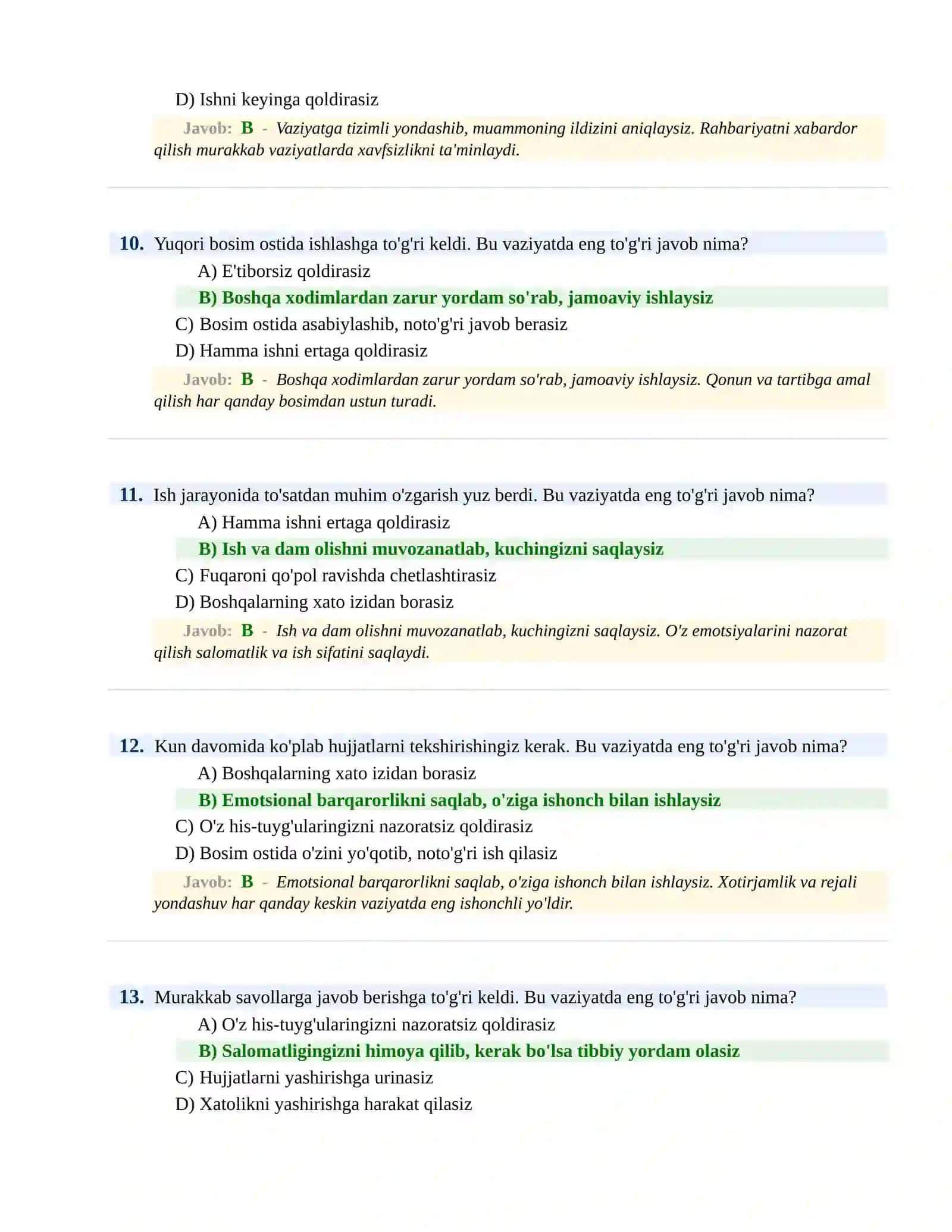 BOJXONA XIZMATIGA ISHGA KIRISH PSIXOLOGIK SINOV Testlari 4