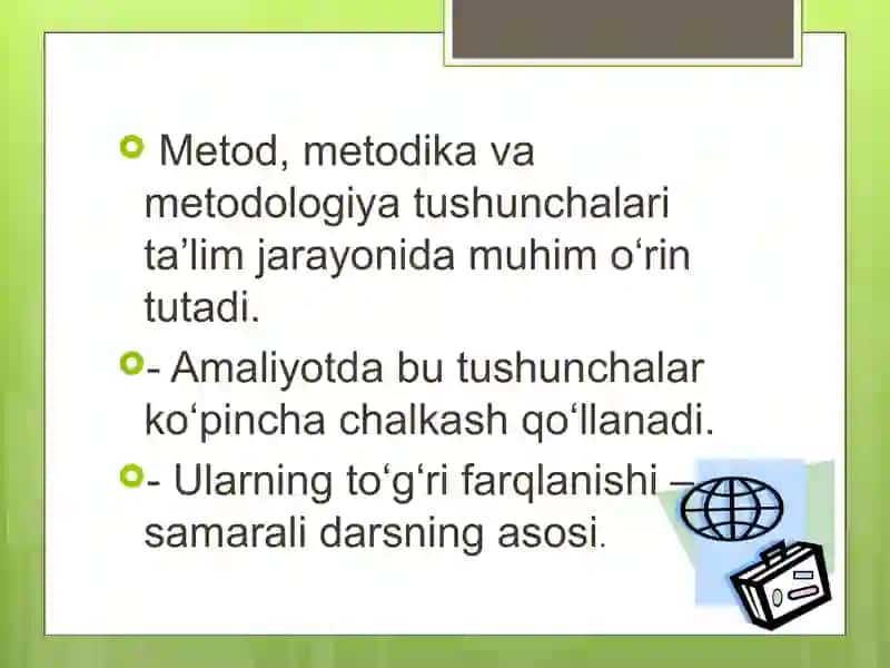 Metodika va Metodologiya 4
