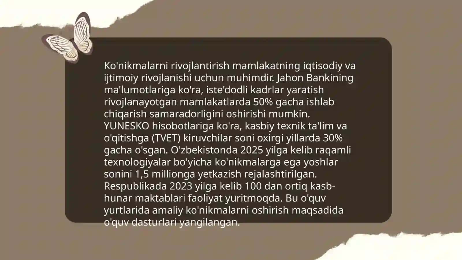 Faoliyatning o'zlashtirilishi va malakalarini egallash 4