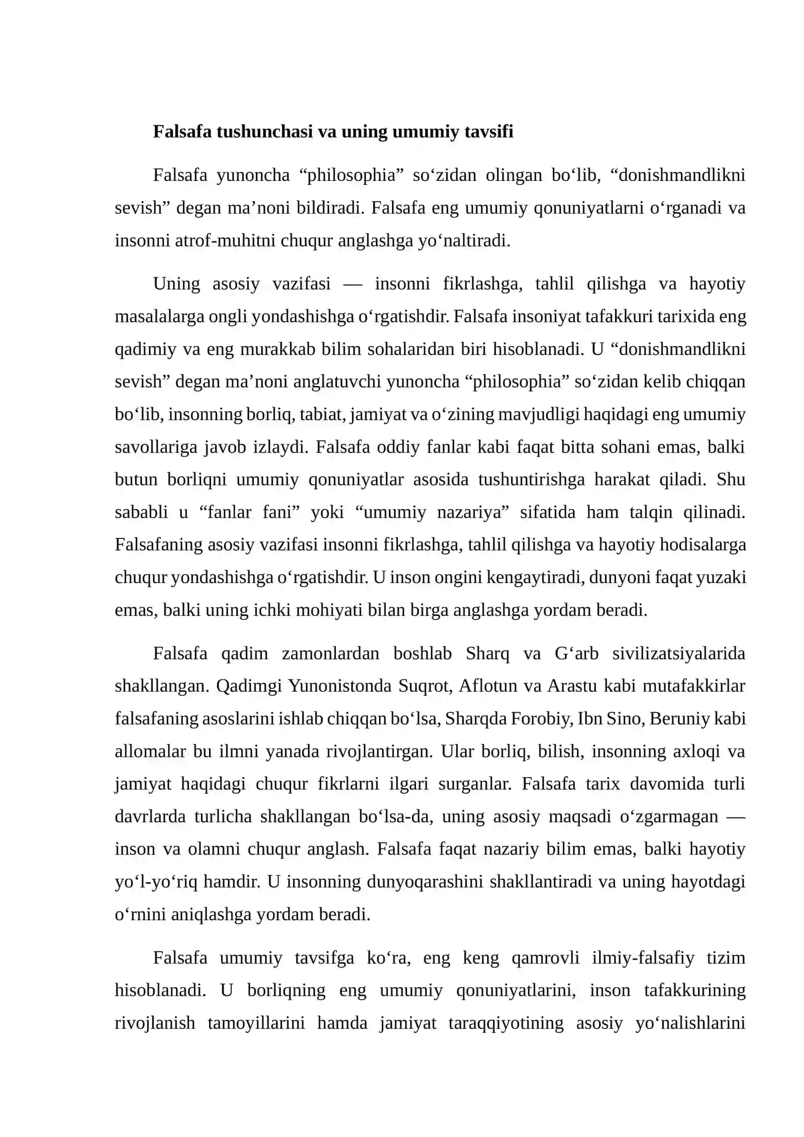 FALSAFANING FUNKSIYALARI 4