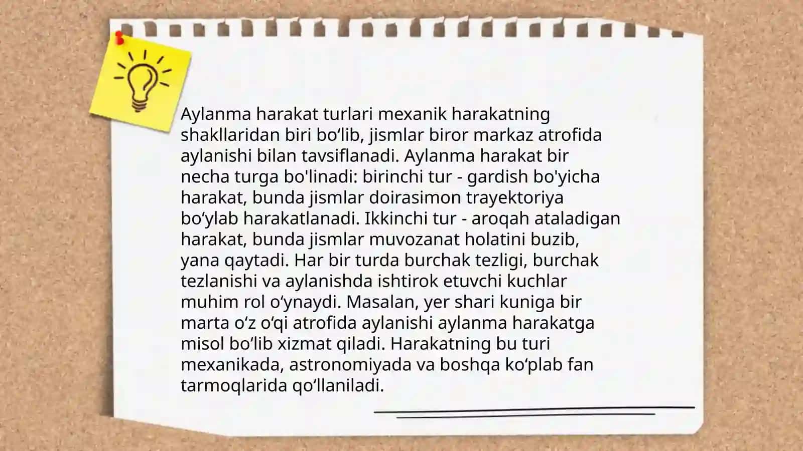 Modda va energiya aylanma harakati 4