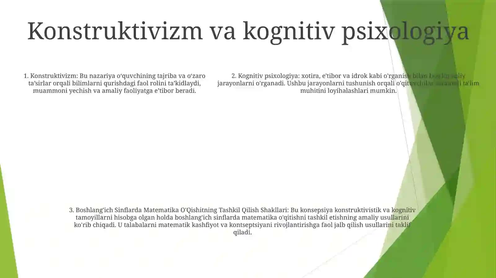 Boshlang'Ich Sinflarda Matematika O'QishitningTashkilQilish 4