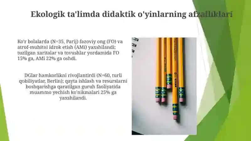 Ekologik ta'lim uchun o'yin misollari 4
